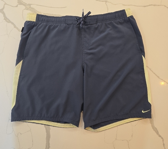 Nike Mens Drawstring Swim Trunks Blue Gray Green Size XL - Picture 1 of 9